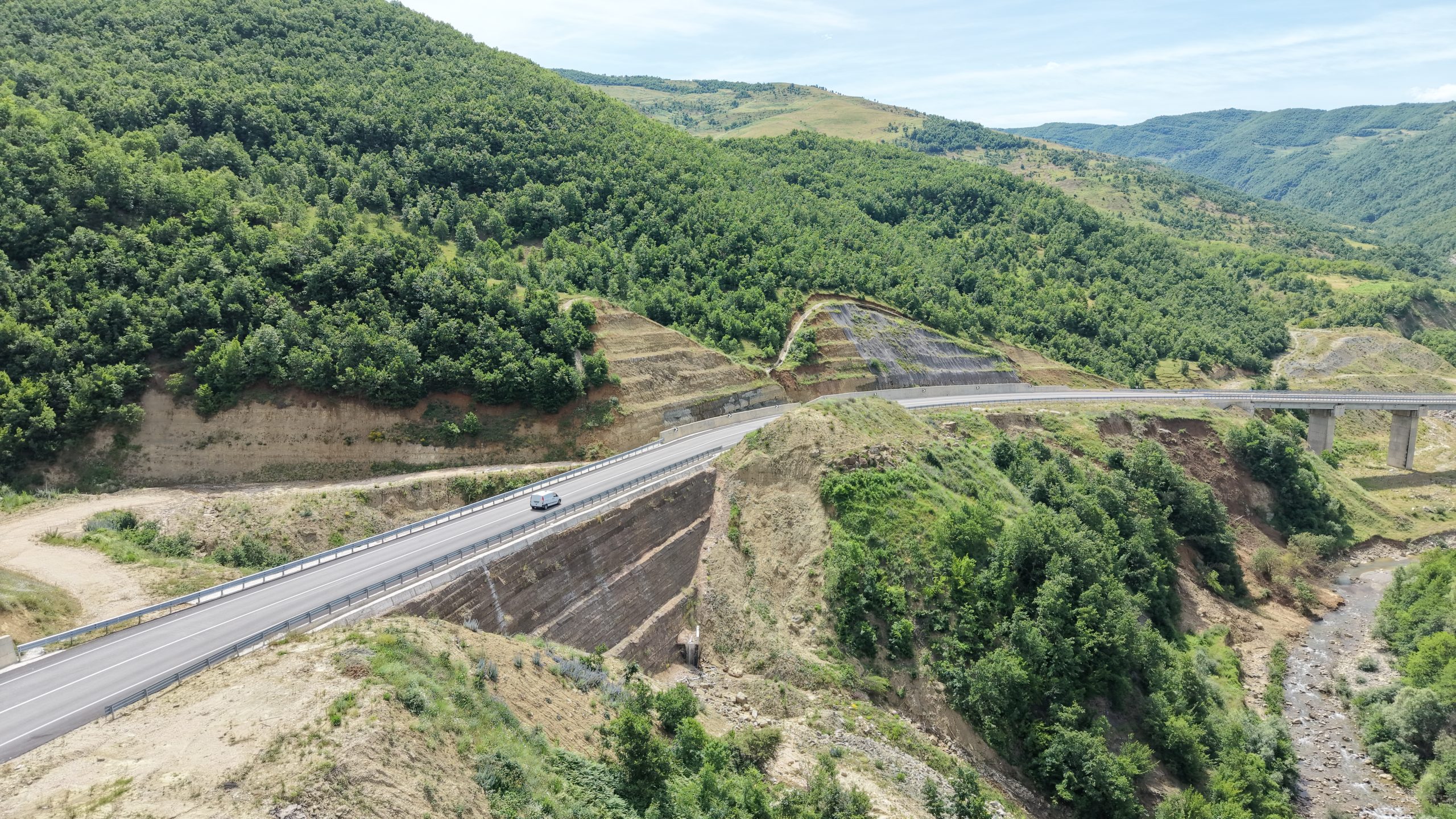 Construction of Qukes – Qafe Plloce Road- Lot 1 – Green Terramesh Wall  Km13+800 – Km 14+500
