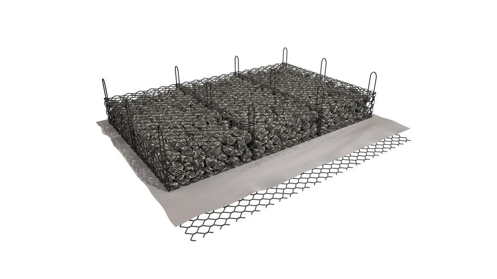 RenoMac Plus é um colchão de gabiões pré-preenchido, projetado para proteção eficaz contra erosão em ambientes portuários e de cais. Sua estrutura robusta e design flexível permitem que se adapte às irregularidades do leito marinho, garantindo estabilidade em torno de paredes de cais e píeres. Testes recentes realizados no Deltares demonstraram a resistência superior do RenoMac Plus a fluxos turbulentos, validando seu desempenho em condições marítimas exigentes.