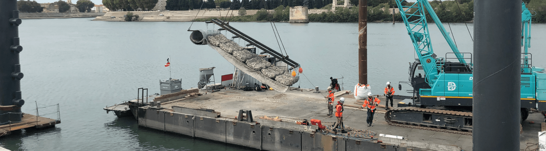 DES MATELAS GABION POUR AUGMENTER LA CAPACITE FLUVIALE