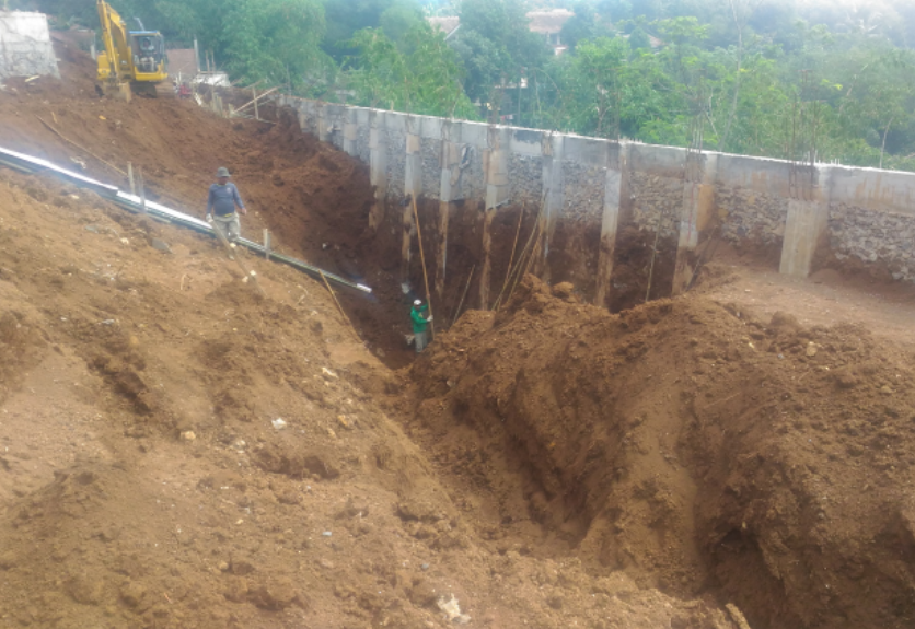 RETAINING WALL REHABILITATION AT CEMETERY BOGOR