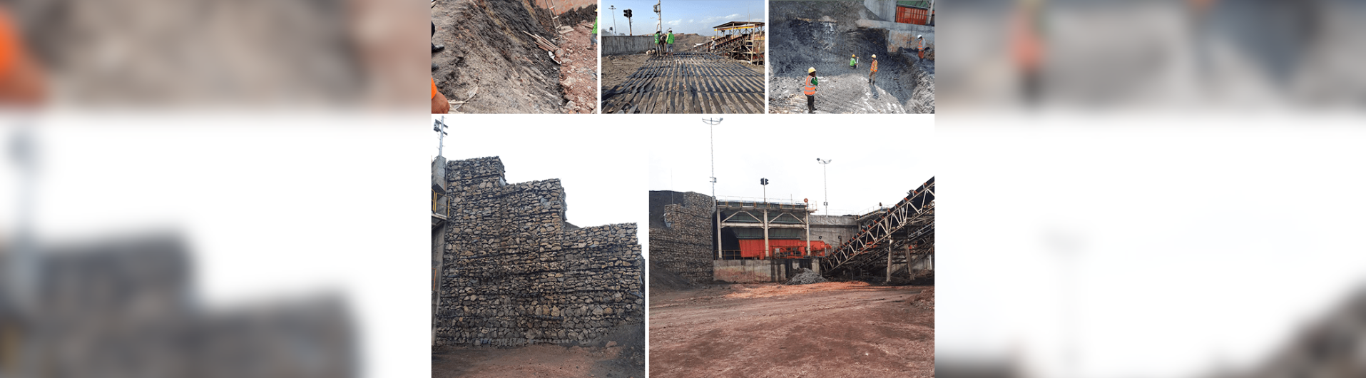 Pembangunan Dinding Sayap Pit Crusher dengan Paramesh 