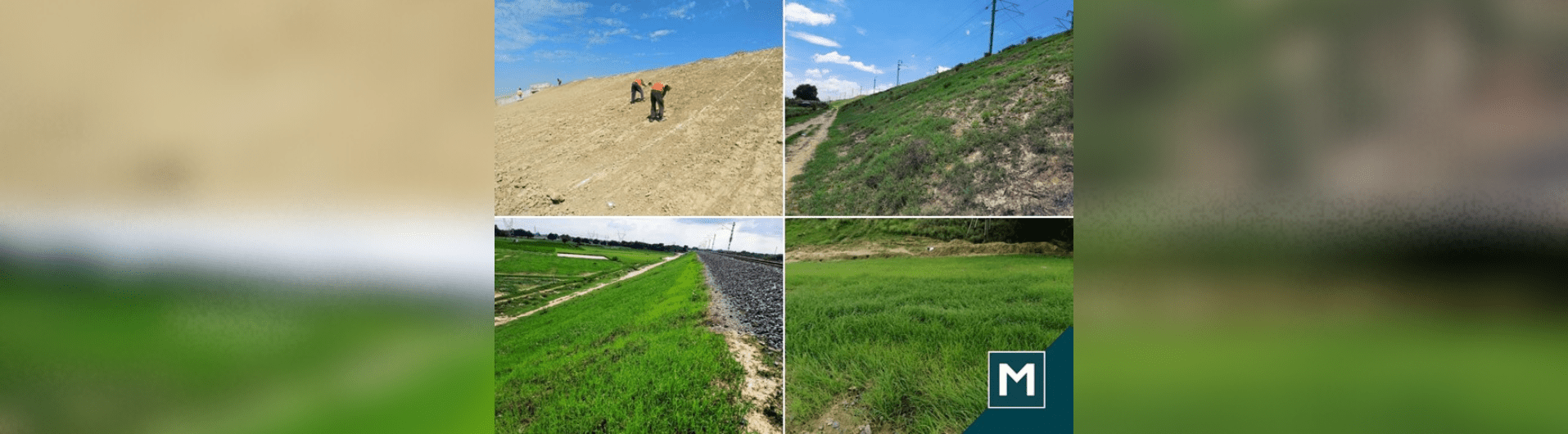 Erosion control measures for Railway Embankments 