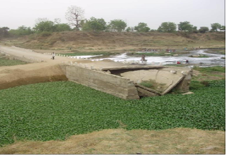 CAUSEWAY CONSTRUCTION WITH GABIONS ON DHADHAR RIVER
