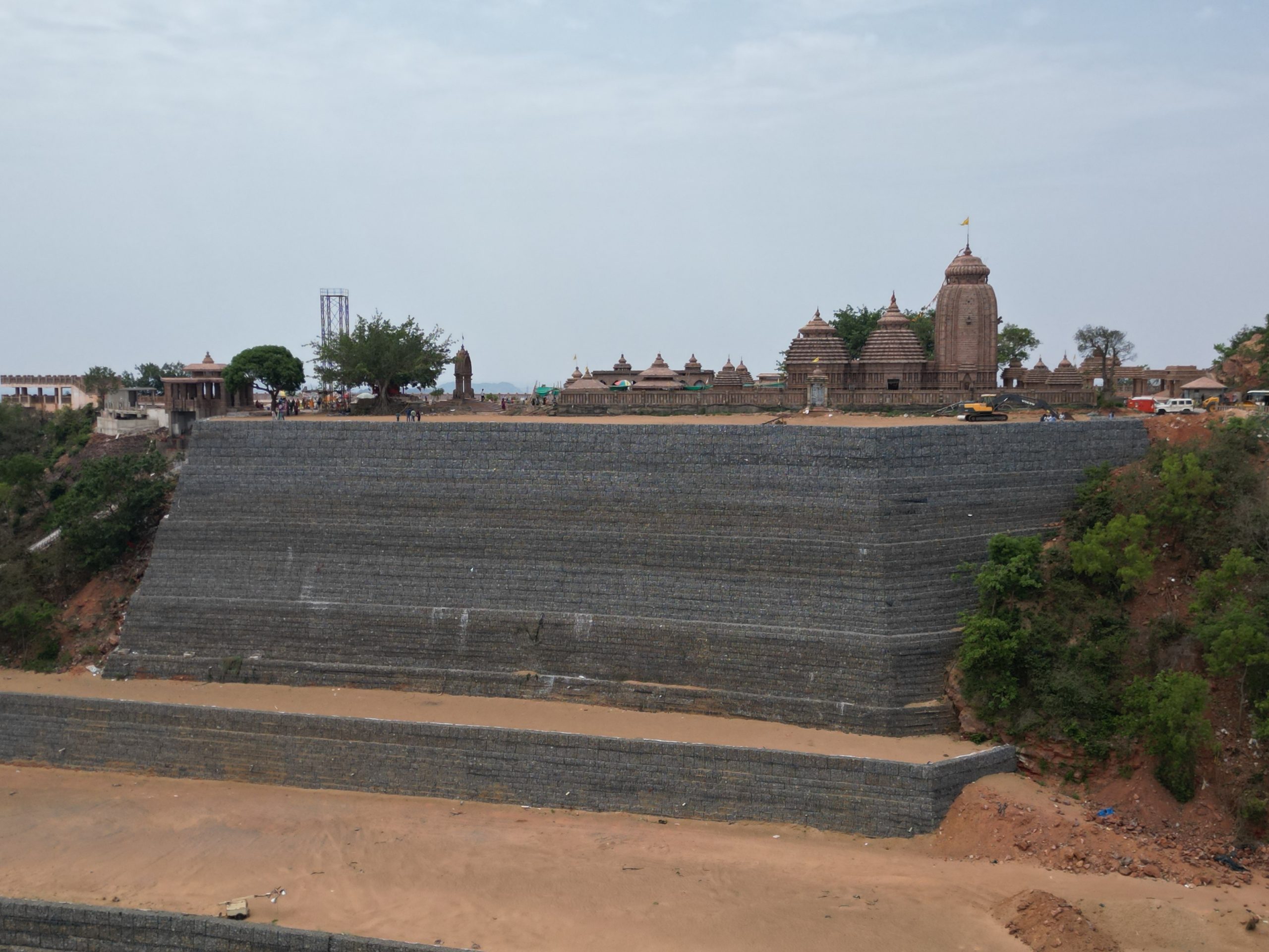 Reinforced Soil Walls and Slope Reinforcement at Taratarini Temple, Odisha