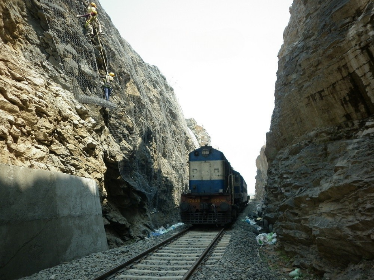 Rockfall Mitigation Works at Dudhnoi–Mendipathar Railway Line, Assam
