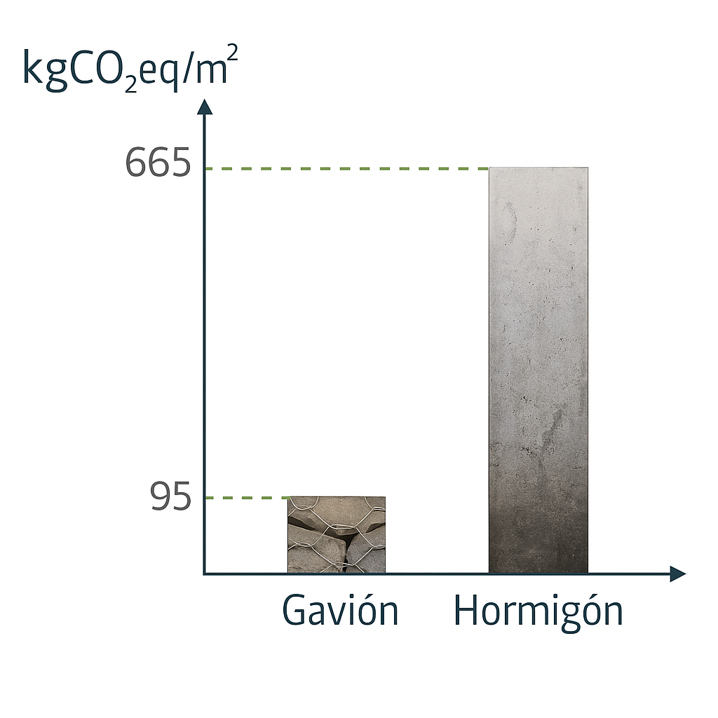 beneficios de los gaviones contra muros de hormigón