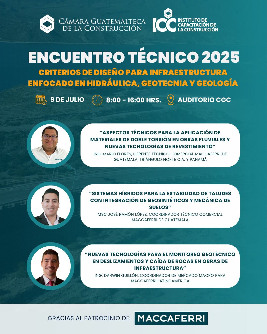 Encuentro Técnico 2025: Criterios de diseño para infraestructura_ingenieros ponentes