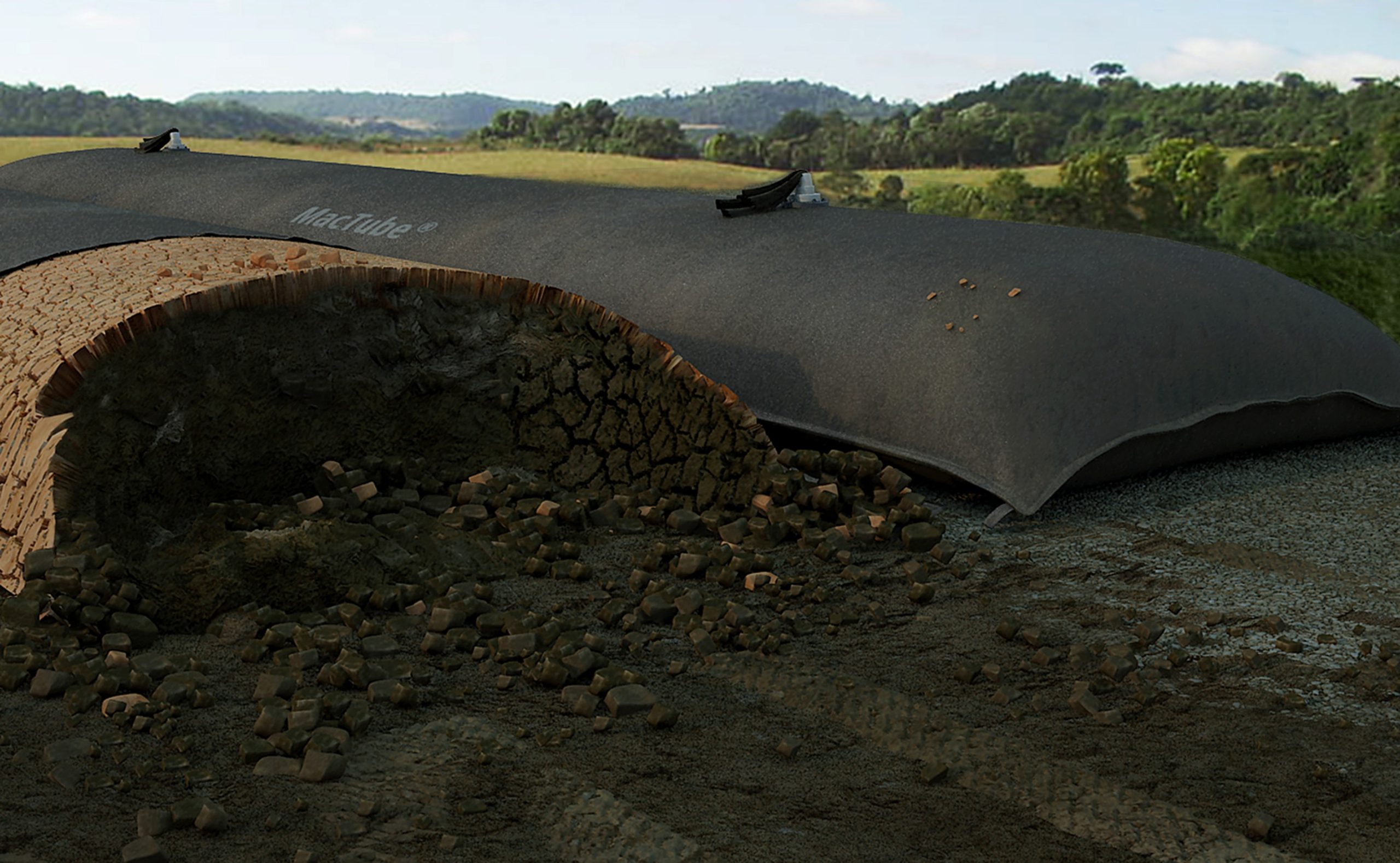 Geotubo MacTube Desecación de Lodos 4