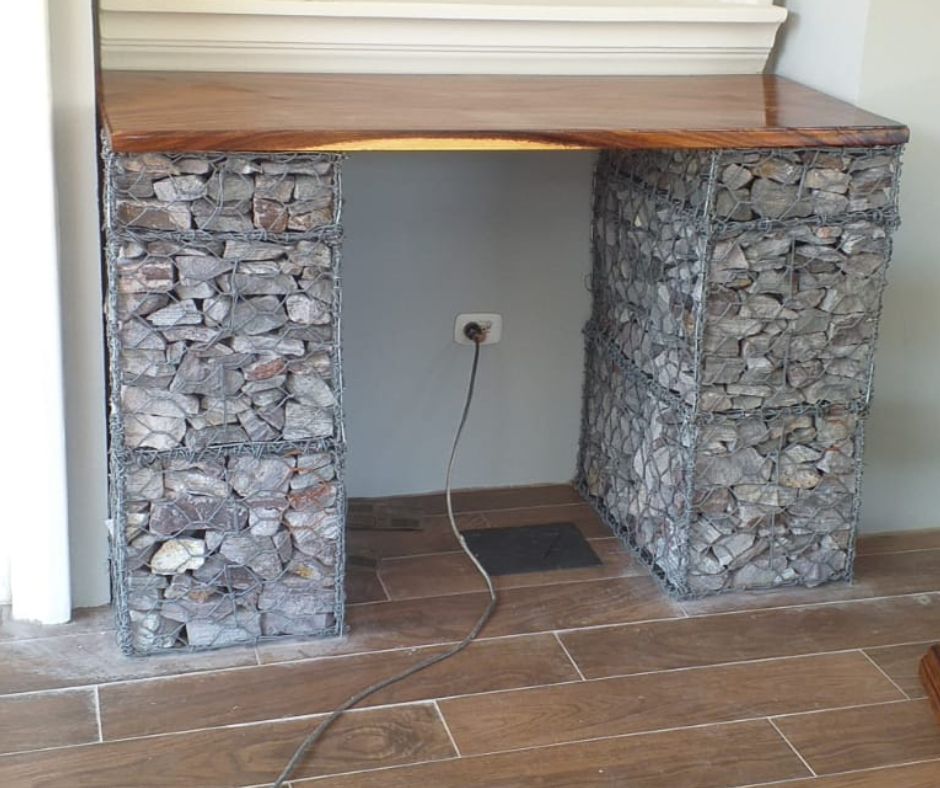 Usos de gaviones en interiores de casas