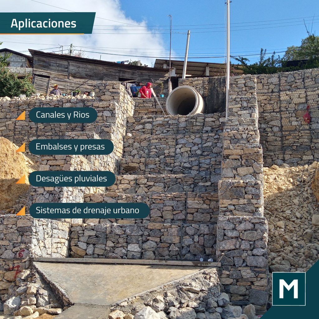 Gaviones para ingeniería hidráulica