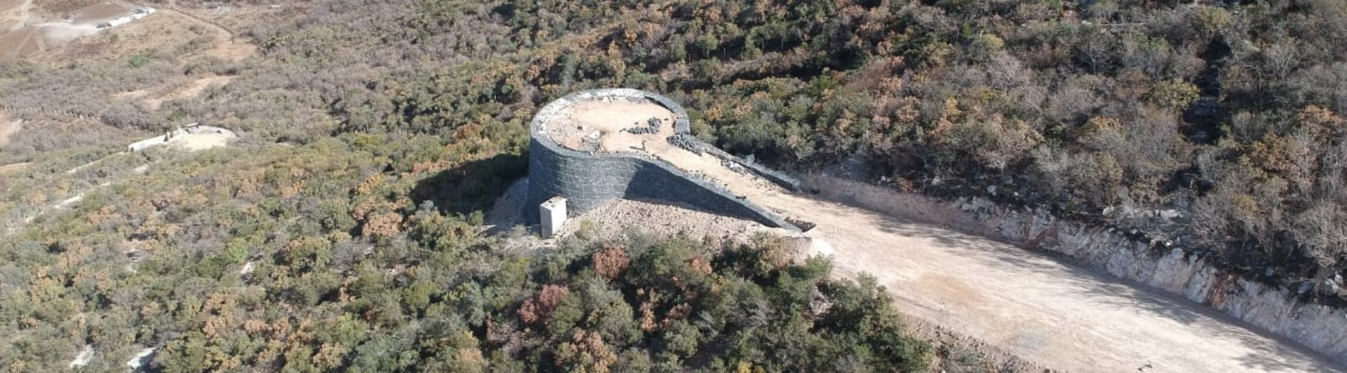 Uso de gaviones para rotonda en Atlixco Puebla