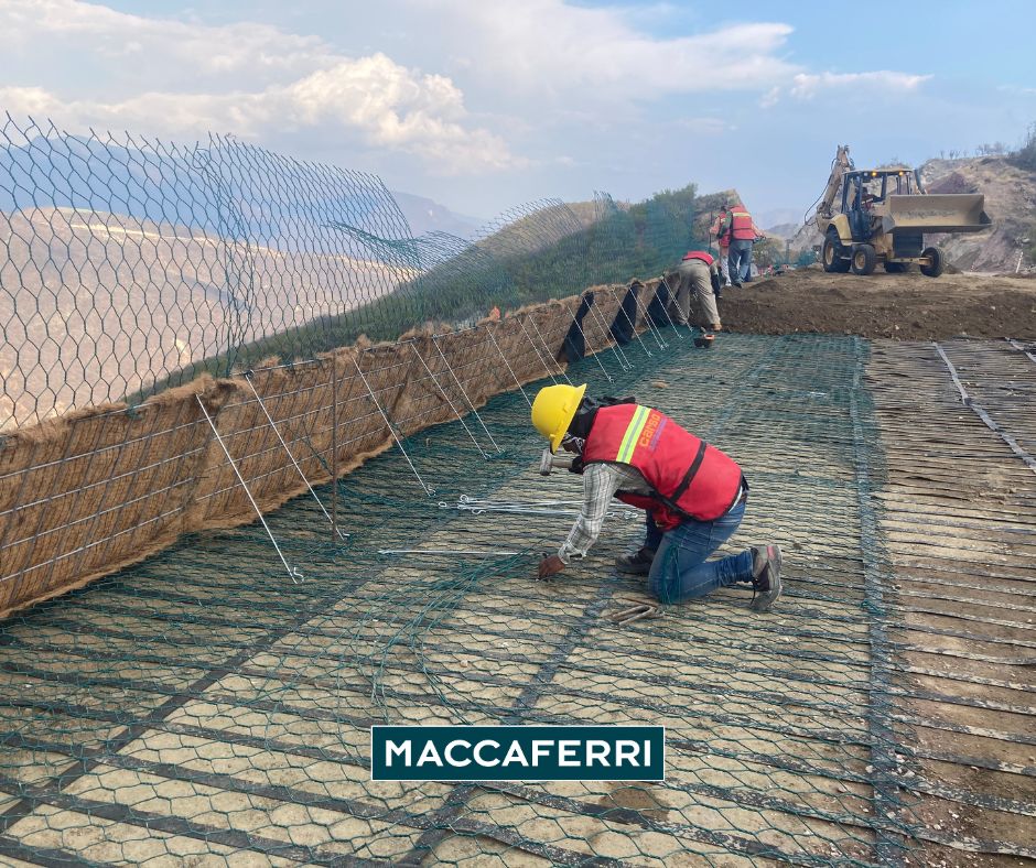 Estructura del sistema de malla de acero TerraMesh