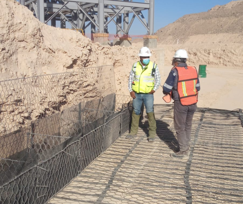 Geomallas para refuerzo de suelo en minería