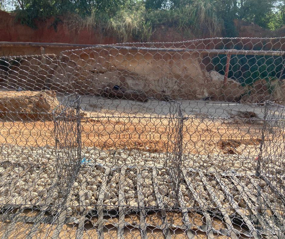 Malla triple torsión de acero de los gaviones