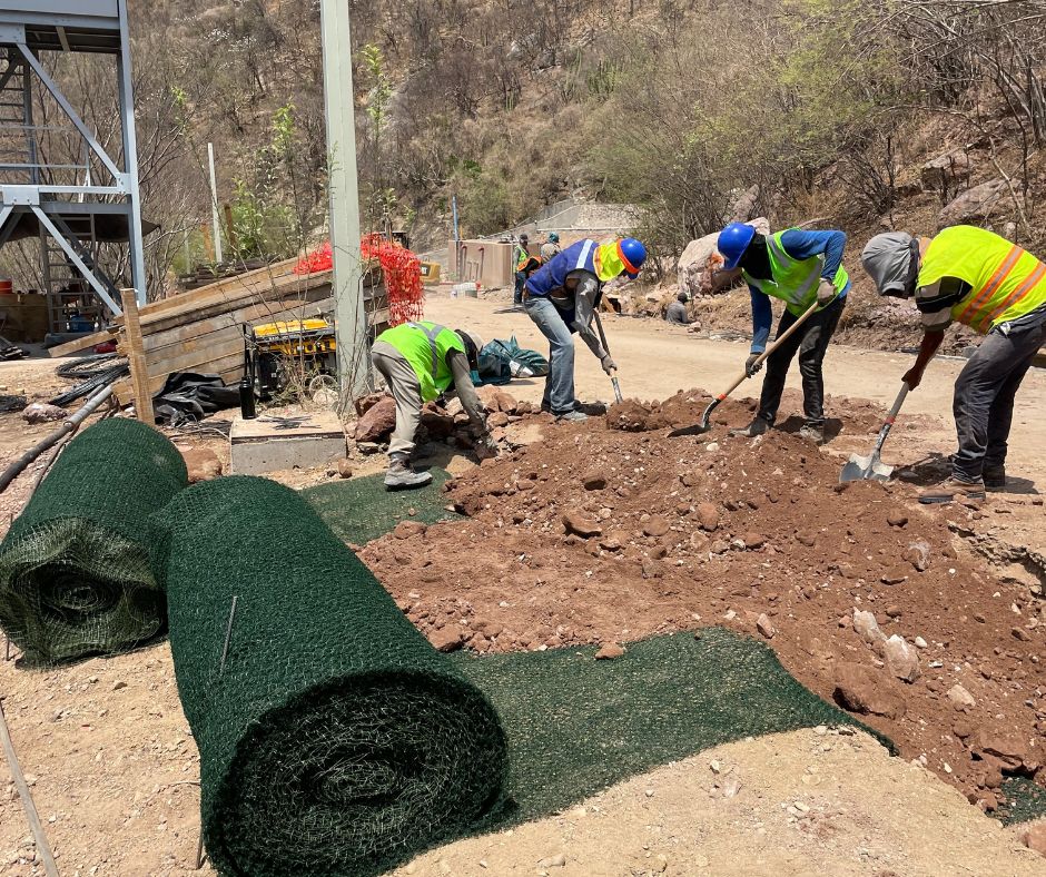 Uso de geomanta oara talud en Hidroeléctrica Huites