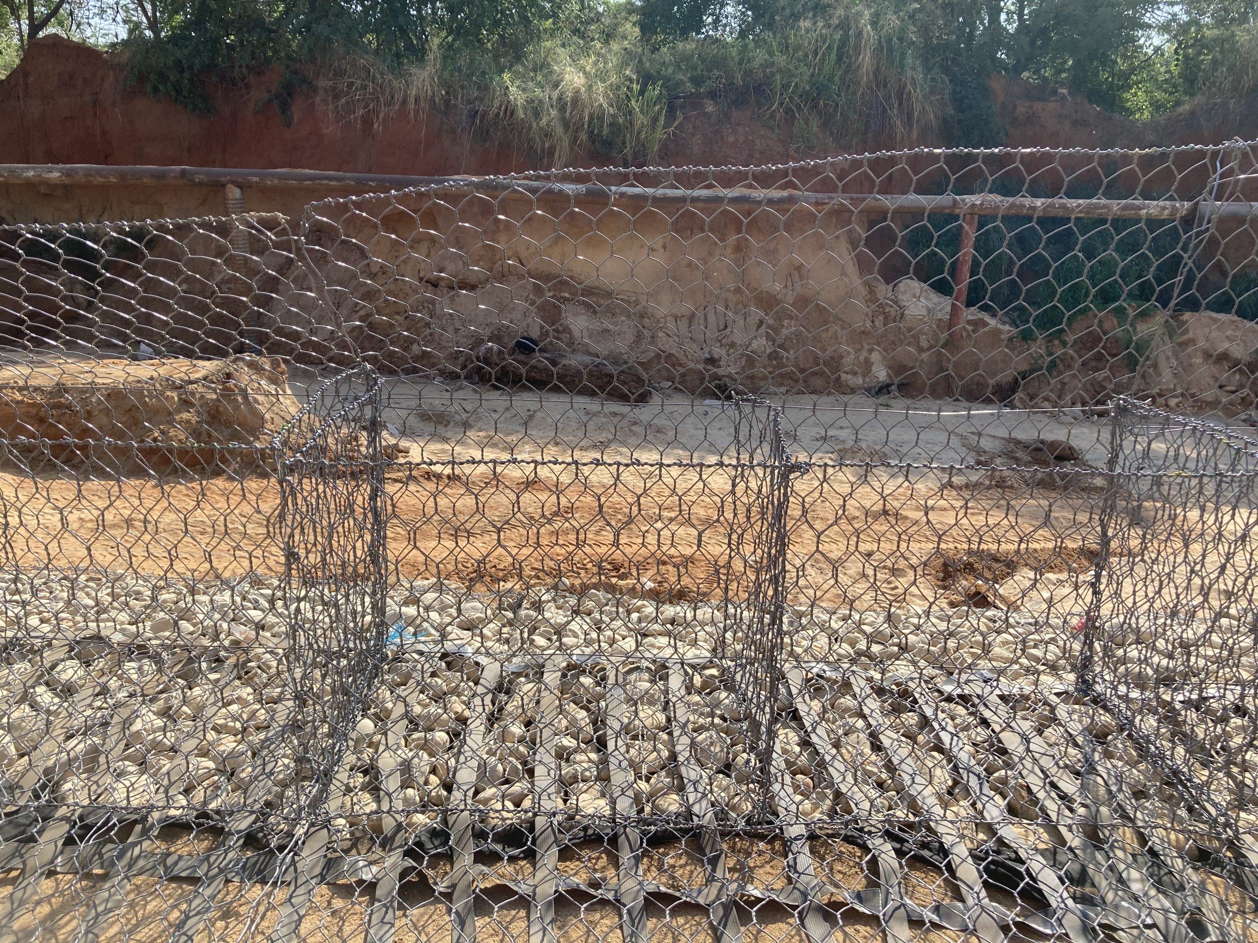 Muro de gaviones para proyecto en aeropuerto de puerto escondido
