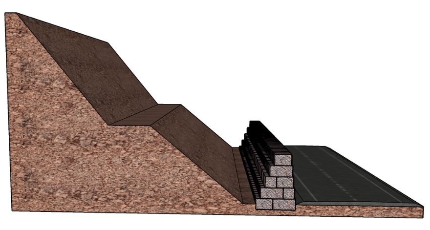 esquema de muro de contención tipo alcancía con gaviones (1)