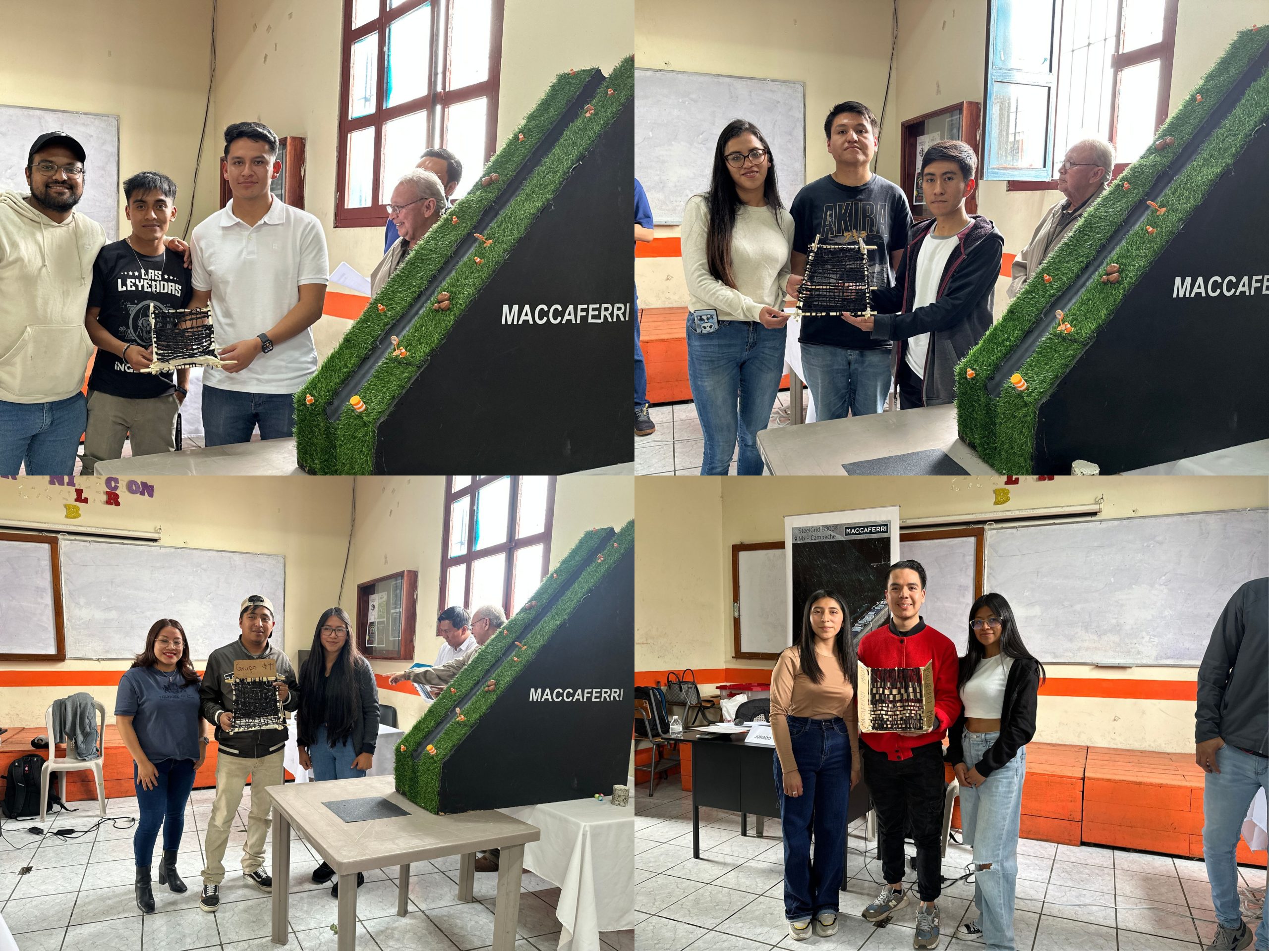 Momentos claves de los estudiantes de ingeniería civil en el desafío de barreras