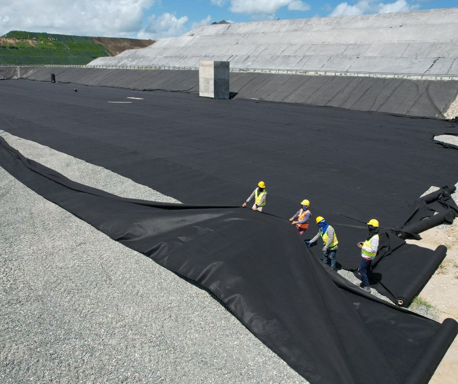 Instalación de geotextil