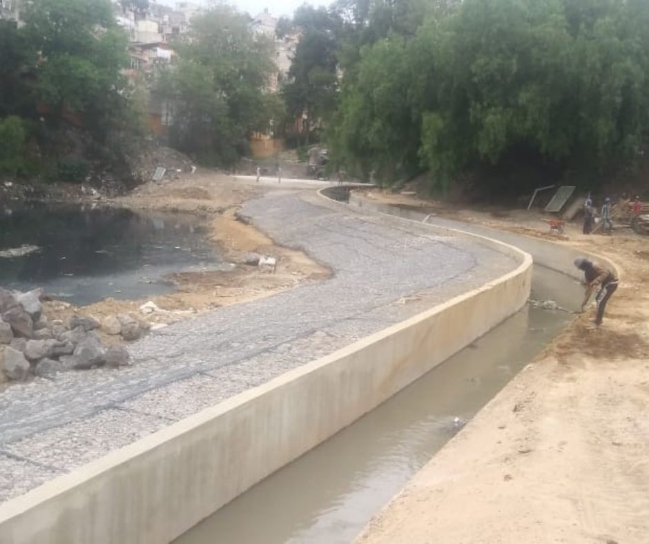 Colchón de gaviones usados como protección marginal