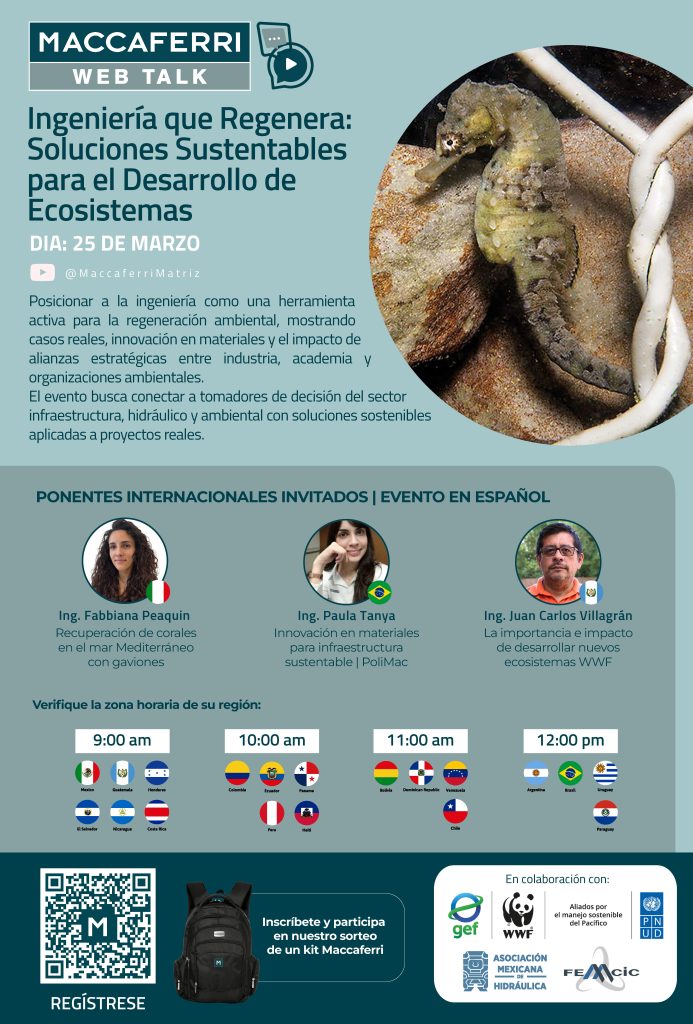 Ingeniería sustentable web talk de Maccaferri México