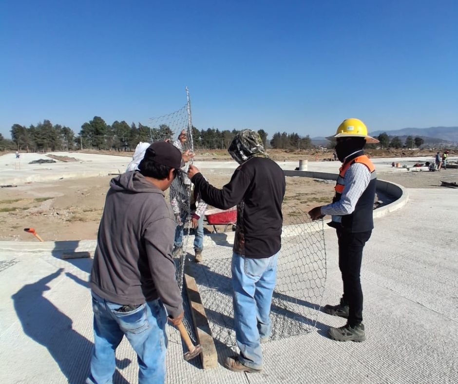 Armado de gavión en PODEBI Tlaxcala