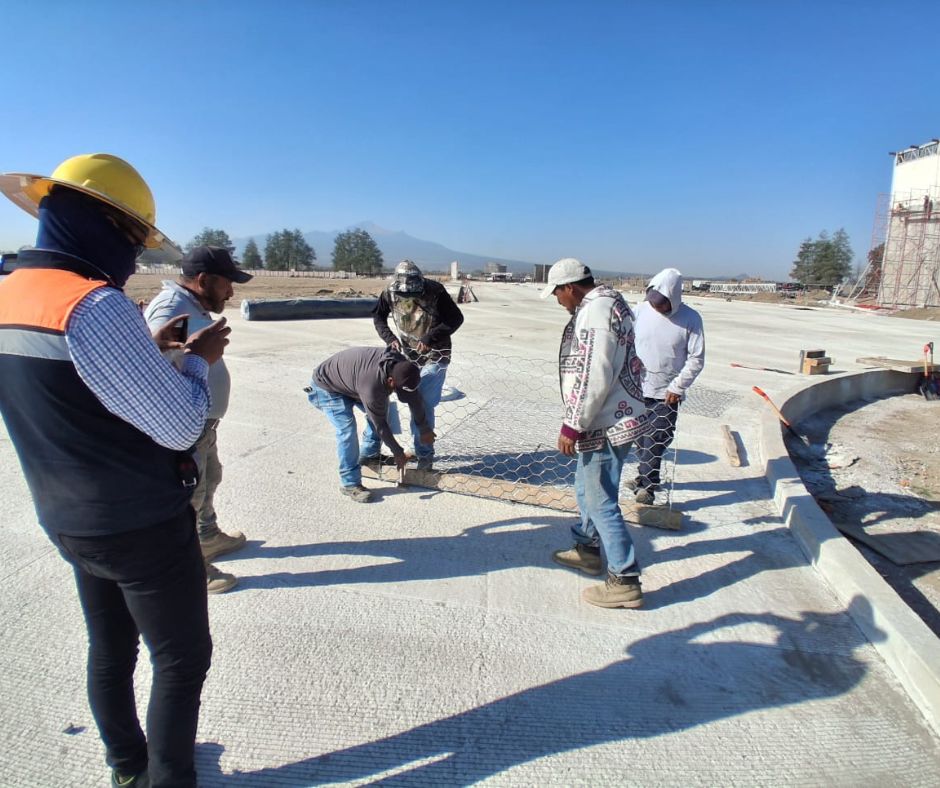Armado de gavión para rotonda en PODEBI Tlaxcala