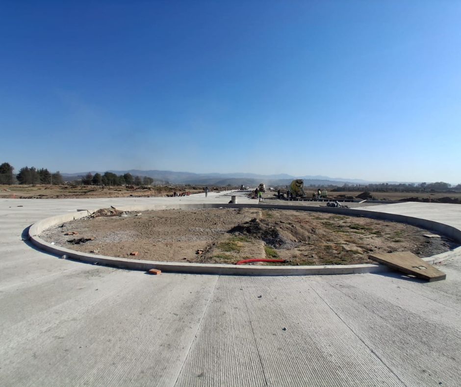 Diseño de rotonda en PODEBI Tlaxcala