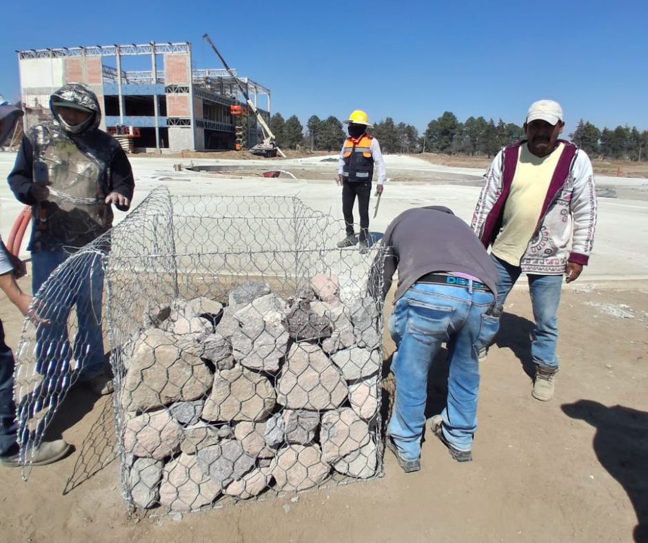 Piedra para llenar el gavión en PODEBI Tlaxcala