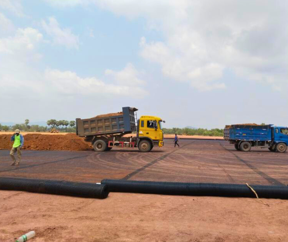 Basal Reinforcement in Mawlamyine Airport, Myanmar