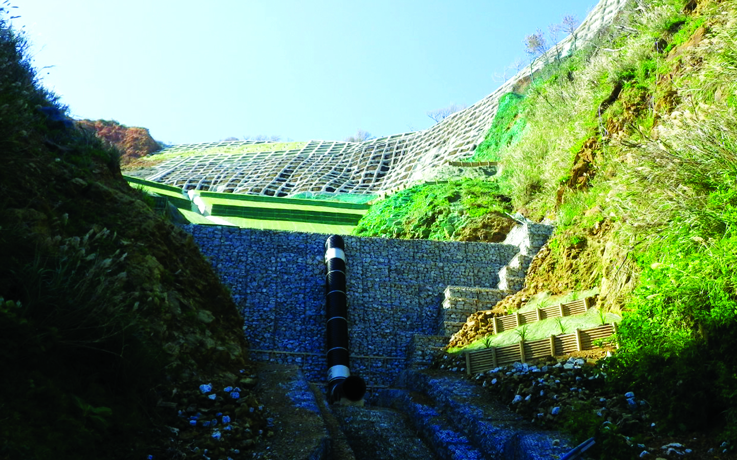 Okinawa Mechanically Stabilized Earth (MSE) Retaining Wall for Erosion Control