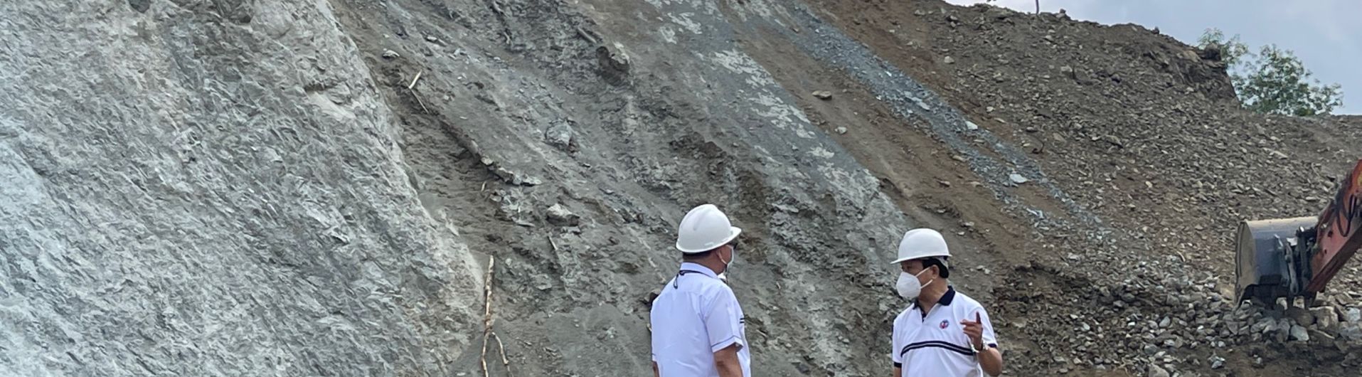 Usec Bernardo conducts inspection of the Road Slope Protection Structure of Tacloban City Bypass Road