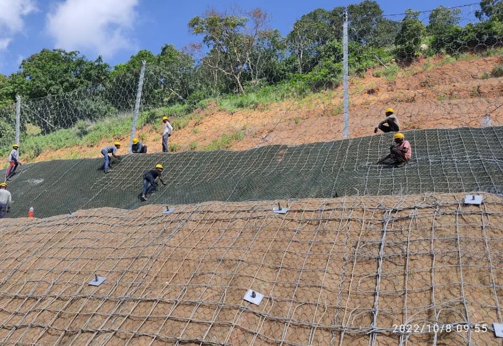 SLOPE PROTECTION MEASURES- RAILWAY LINE- NEAR CH 13 – ANPARA