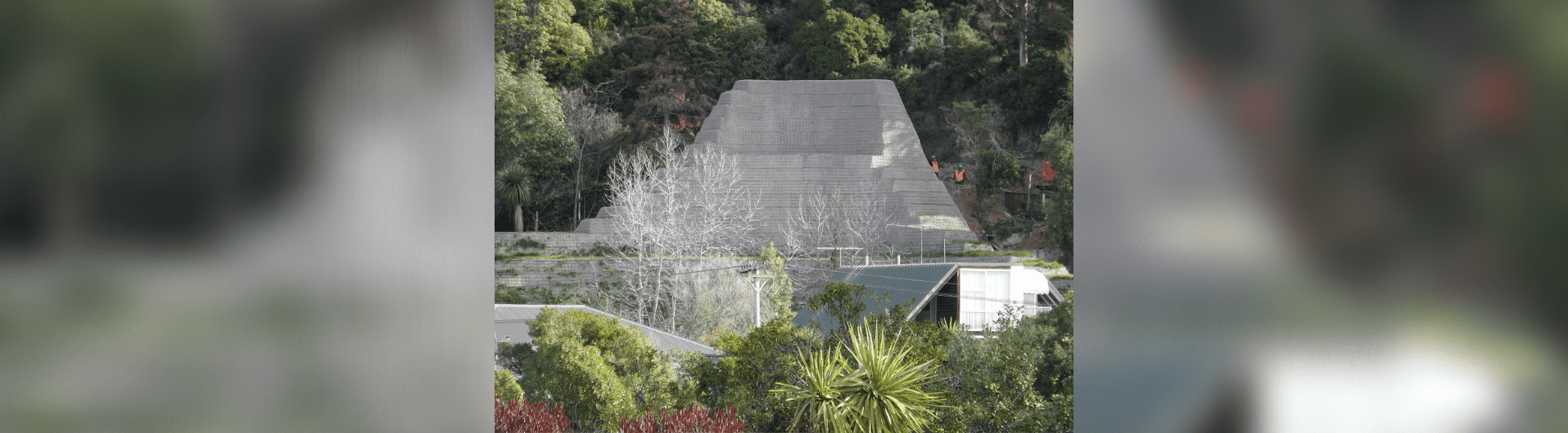 Reinforced soil embankment for shallow landslide protection in New Zealand 