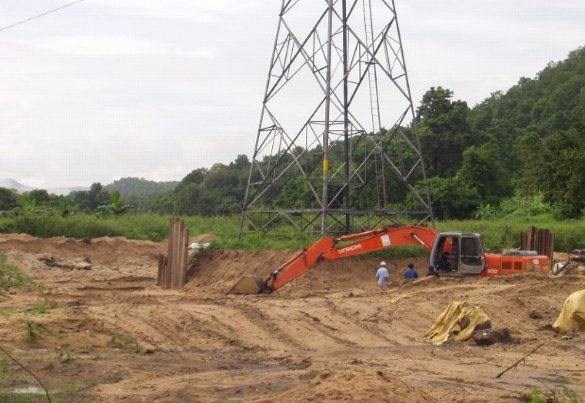 EROSION PROTECTION FOR TRASMISSION TOWER