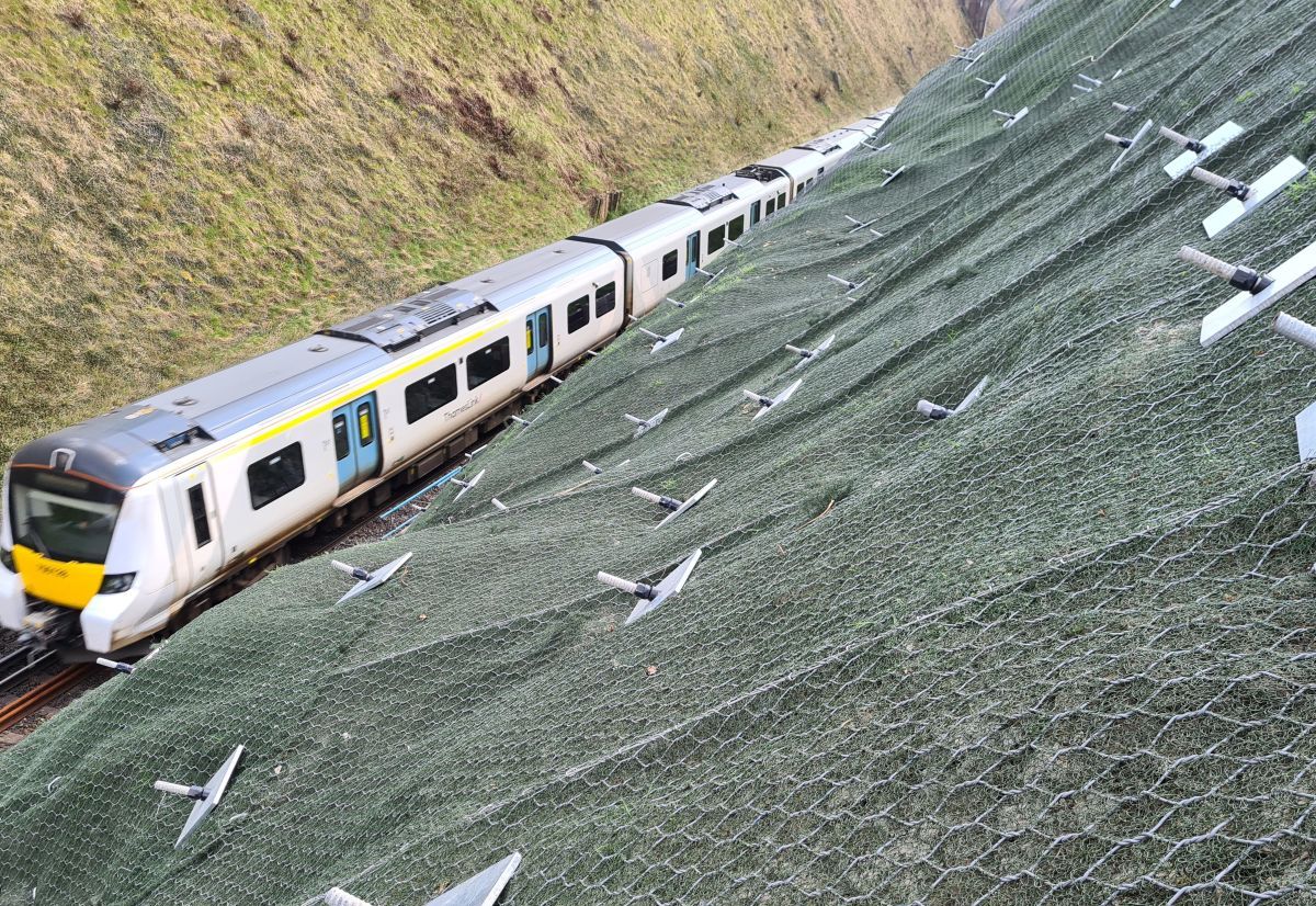 Rail Embankment Slope Stabilisation