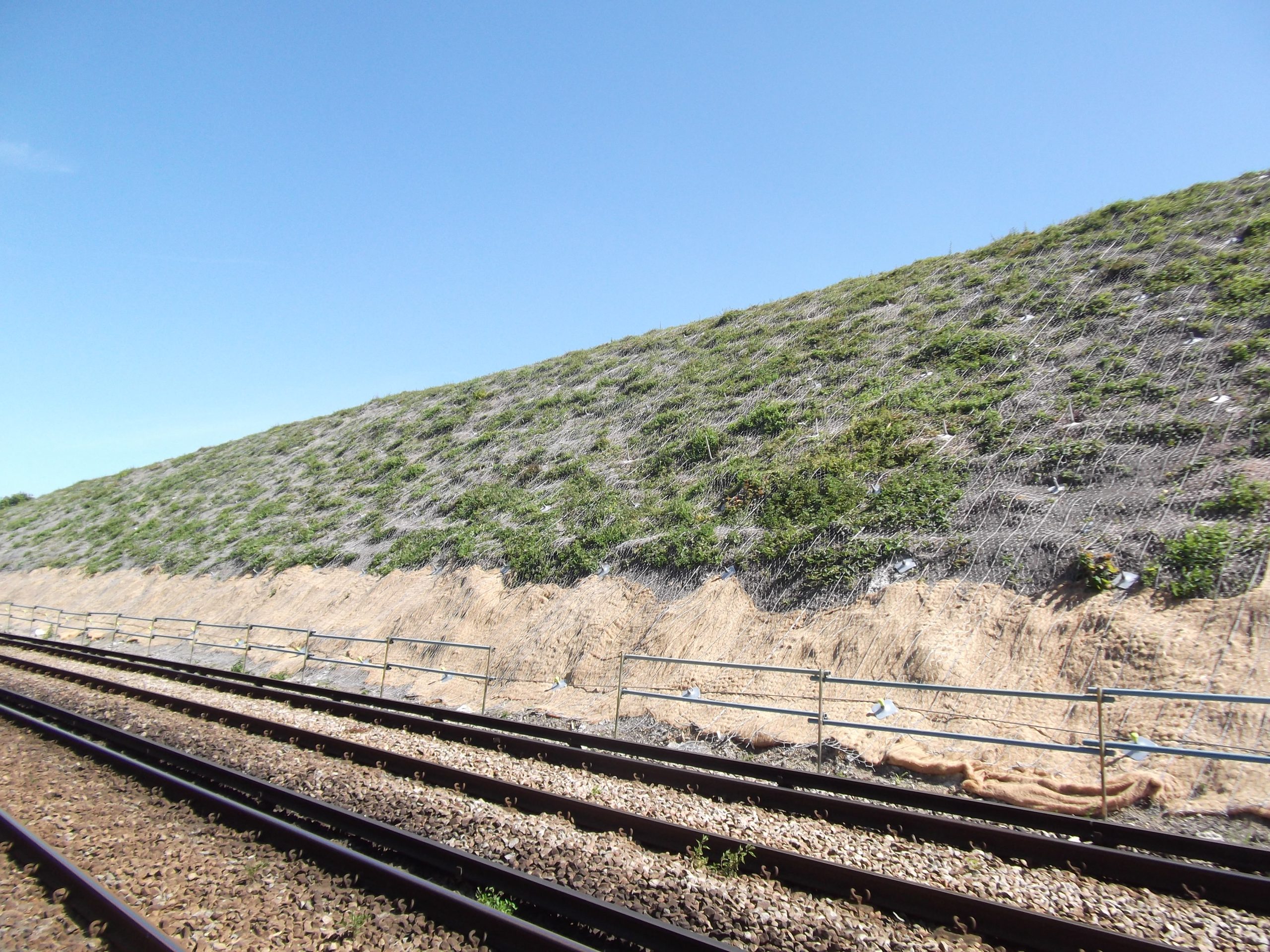 Railway Slope Stabilisation Using Soil Nailing and Steel Mesh