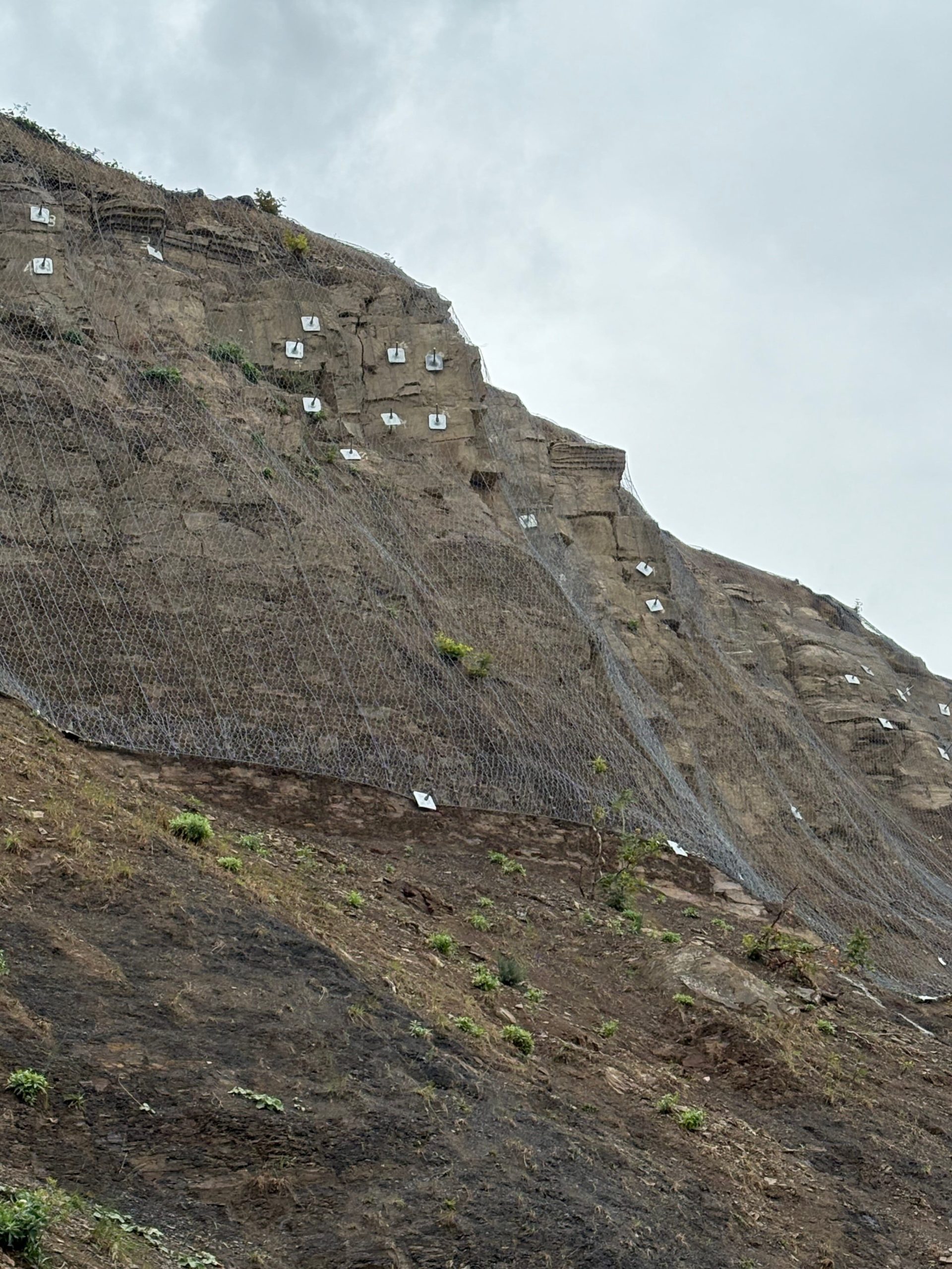 Rockfall Protection and Stabilised Netting Solution at Millers Oils, Brighouse
