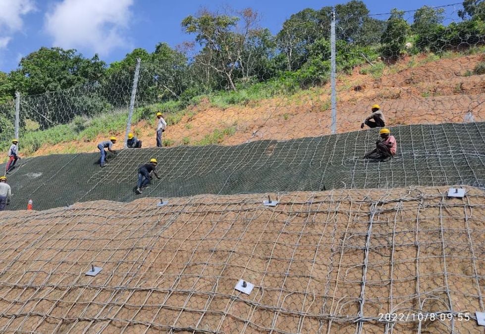 SLOPE PROTECTION MEASURES- RAILWAY LINE- NEAR CH 13 – ANPARA