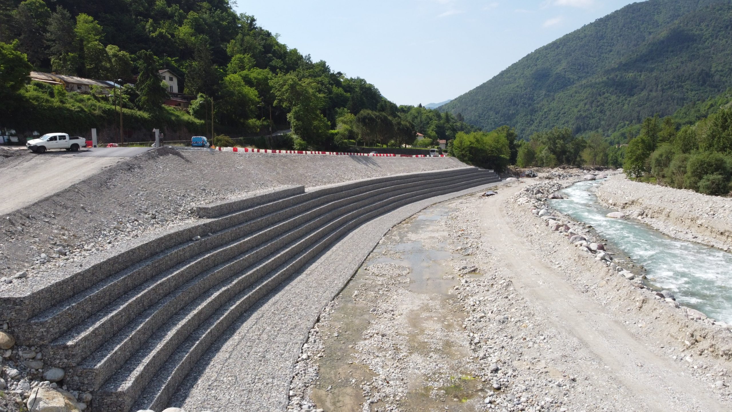 Road reconstruction works with Green Terramesh