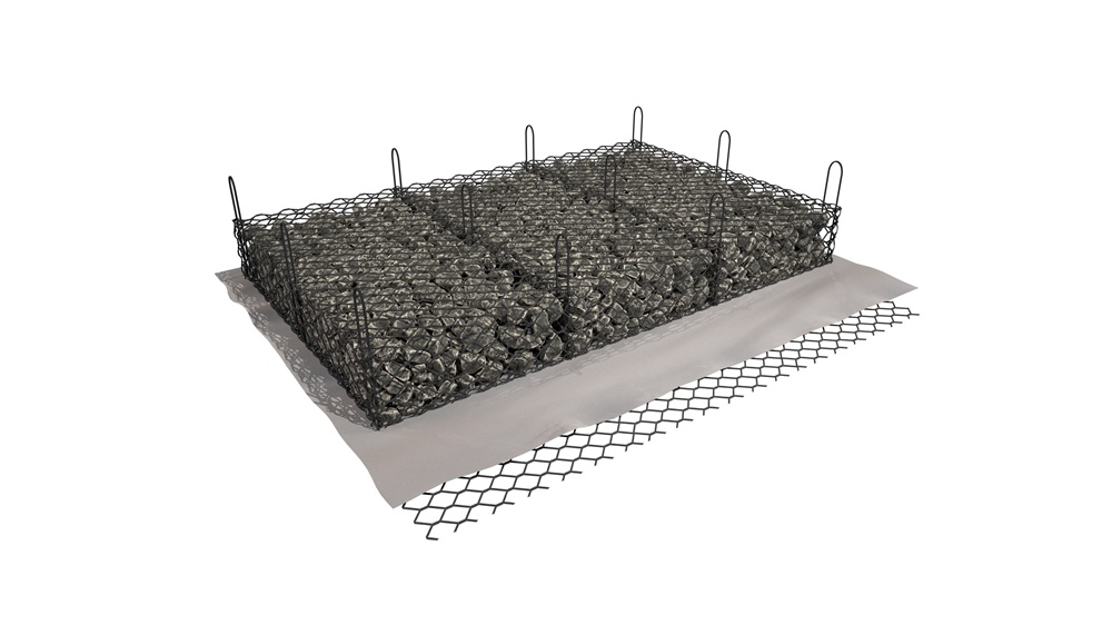 RenoMac Plus is a prefilled gabion mattress designed for effective scour protection in port and harbour environments. Its robust structure and flexible design allow it to conform to seabed irregularities, ensuring stability around quay walls and jetties. Recent tests conducted at Deltares have demonstrated RenoMac Plus' superior resistance to turbulent flows, validating its performance in demanding marine conditions.